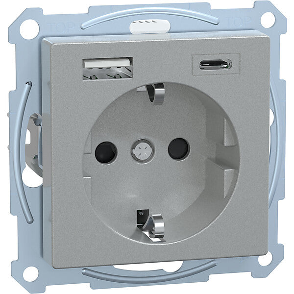 Merten Schuko Steckdose mit USB Ladegerät MEG2367-0460